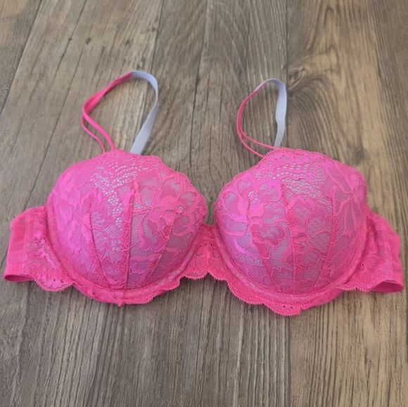 Victoria's Secret Other - Hot Pink Lace Push-Up Bra - Women Intimates & Sleepwear